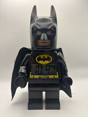 LEGO DC Batman Alarm Clock Minifigure Digital Light Up Tested Works